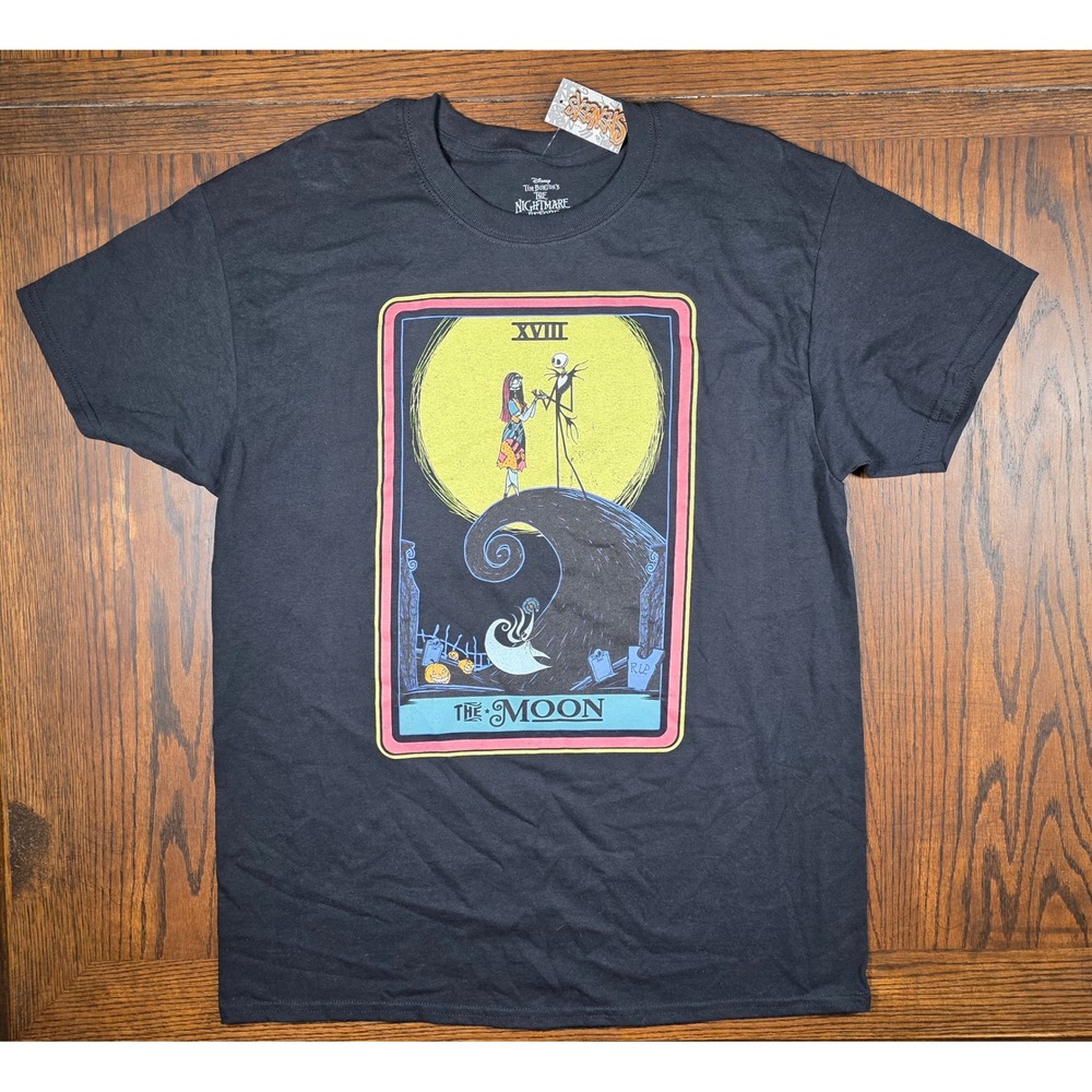 Spencers Nightmare Before Christmas Tarot Card The Moon T-Shirt Jack Sally L